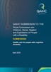 QAIHC submission to the Royal Commission into Violence, Abuse, Neglect and Exploitation of People with a Disability - Health care for people with cognitive disability