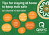 Tips for staying at home to keep mob safe