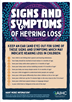 Signs and Symptoms of Hearing Loss A4 flyer